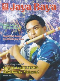 Image of Jaya Baya 45 Minggu I Juli 2024: Sing Diakoni UNESCO