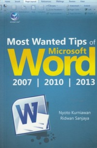 Image of MOST WANTED TIPS OF MICROSOFT WORD 2007/ 2010/ 2013