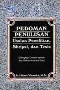 Image of PEDOMAN PENULSAN USULAN PENELITIAN, SKRIPSI, DAN TESIS