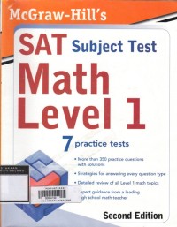 Image of SAT SUBJECT TEST MATH LEVEL 1