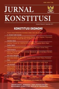 Image of Jurnal Konstitusi: Volume 8 Nomor 3